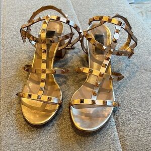 Valentino Gold Studded Sandals